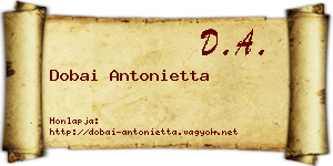 Dobai Antonietta névjegykártya